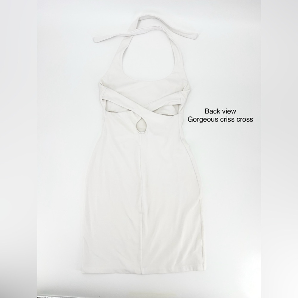 Susana Monaco White Backless Halter Dress Size XS - Picture 9 of 14